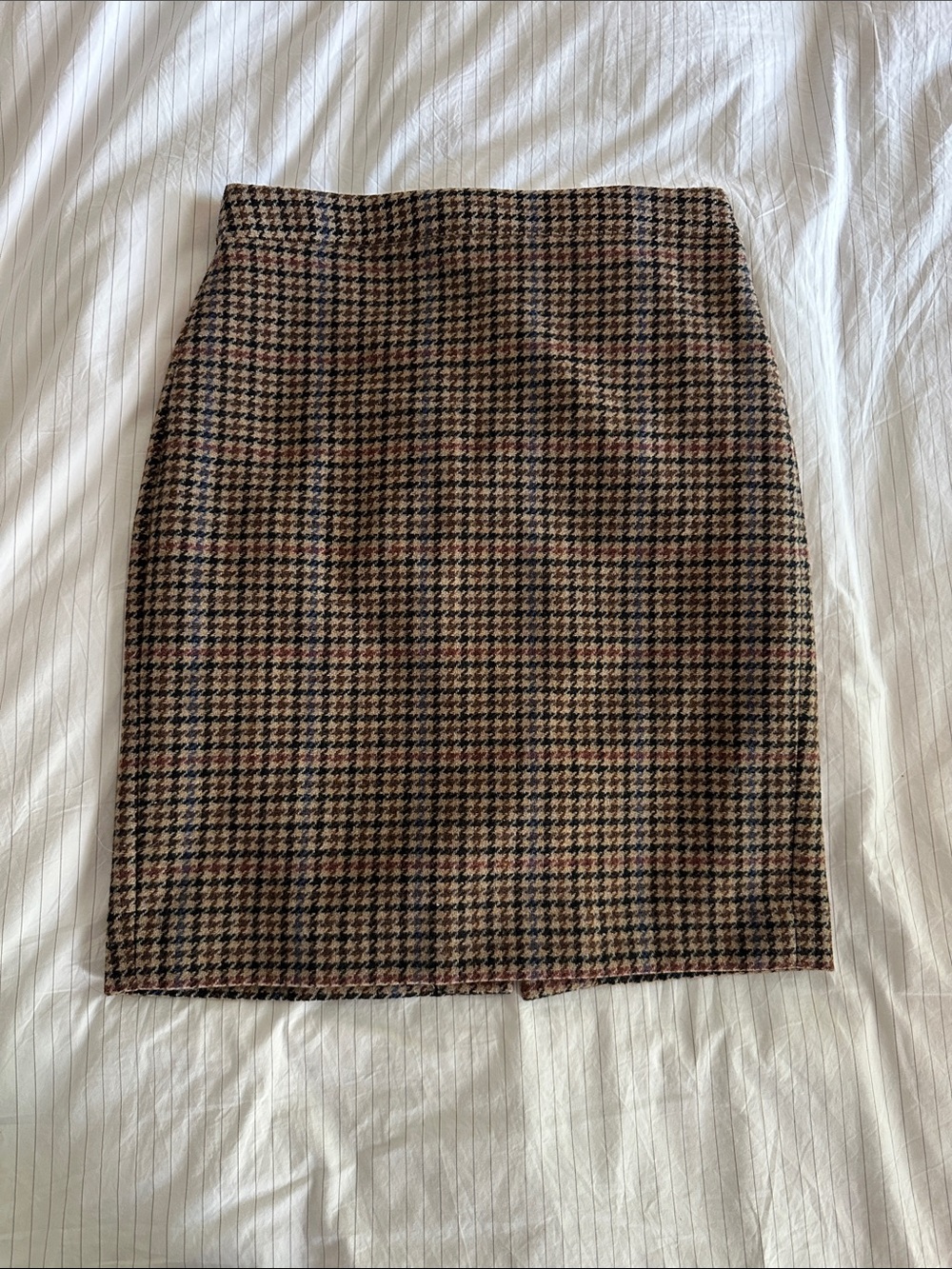 J. Crew - Classic Houndstooth Pencil Skirt in Brown - 00